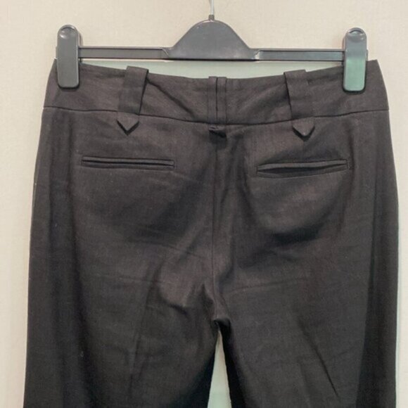 Calvin Klein Black Linen Flared Trousers Pants - Picture 8 of 13